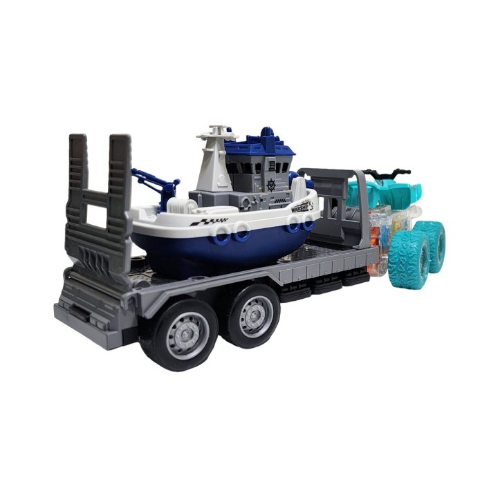 Cuatrimoto Niñera Trailer Bote Lancha Juguete Interactivo