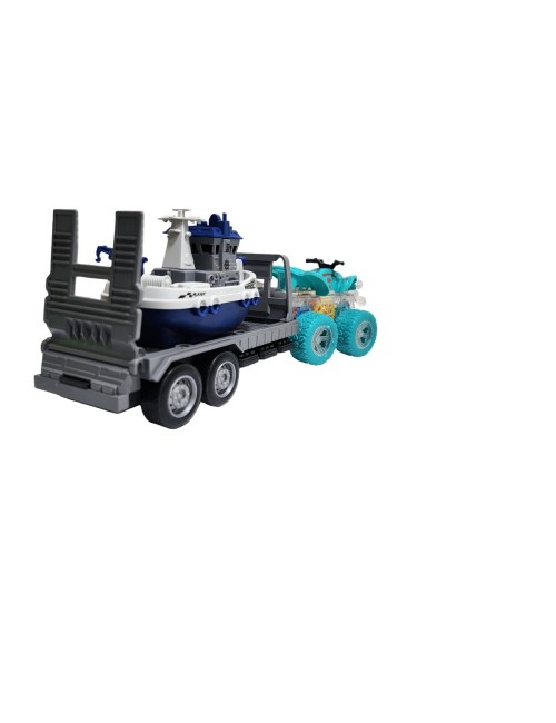 Cuatrimoto Niñera Trailer Bote Lancha Juguete Interactivo