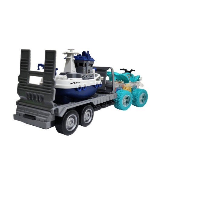 Cuatrimoto Niñera Trailer Bote Lancha Juguete Interactivo