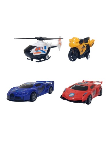 Vehiculos Carro Moto Helicoptero Policia Juguete Niños