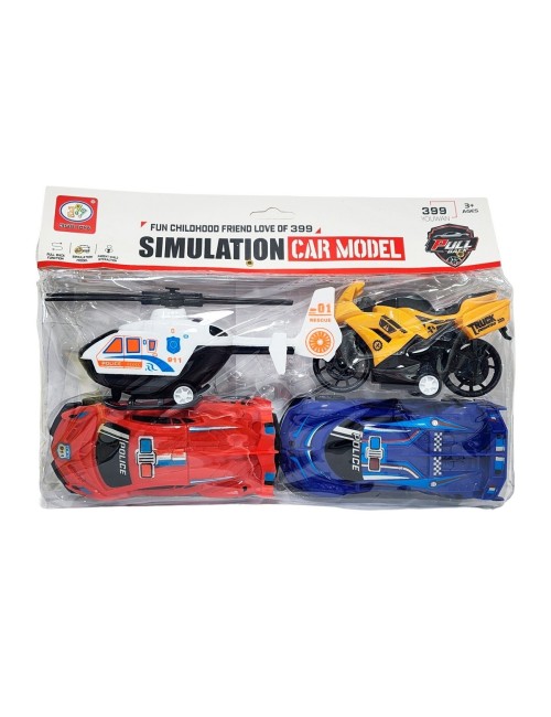Vehiculos Carro Moto Helicoptero Policia Juguete Niños