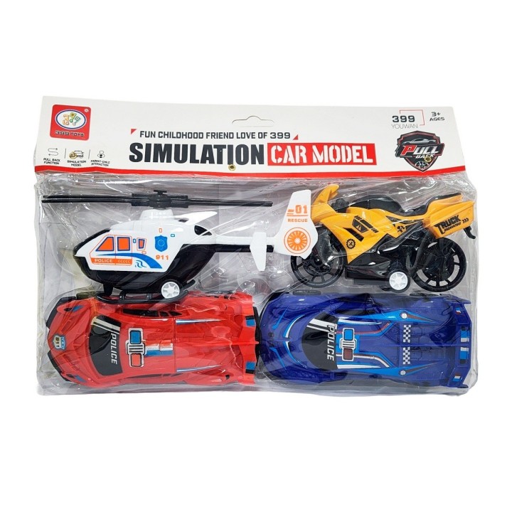 Vehiculos Carro Moto Helicoptero Policia Juguete Niños