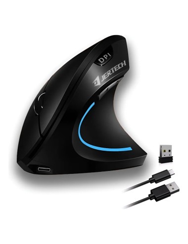Mouse Ergonómico Inalambrico Recargable Jertech Jr322