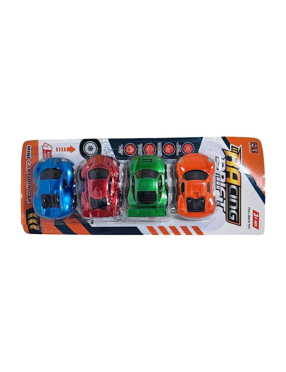 Carros Deportivos Metalizados Juguete Niños X 4 Unidades