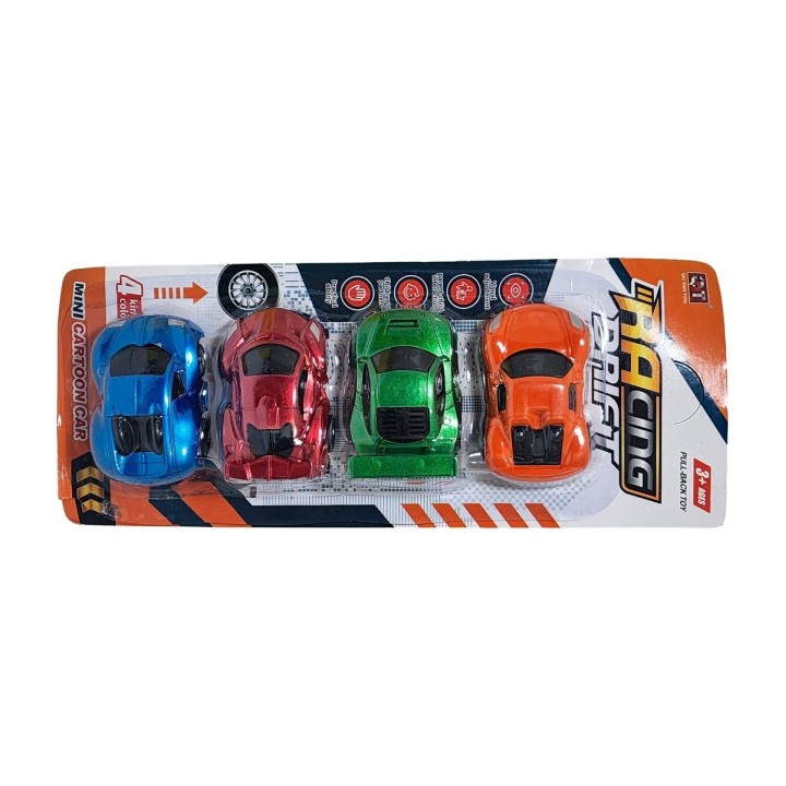 Carros Deportivos Metalizados Juguete Niños X 4 Unidades