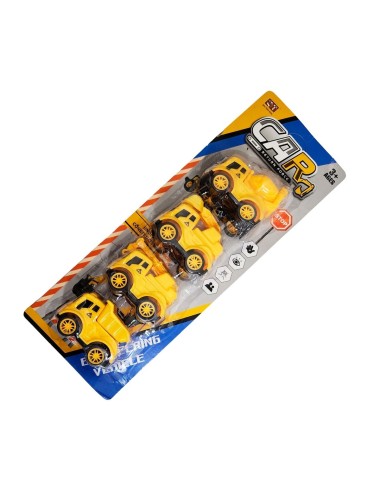 Carros Camion Mini Construccion Juguete Niños X 4 Unidades