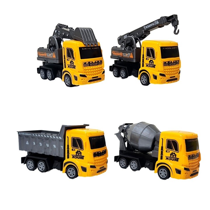 Carros Camion Construccion Juguete Niños X 4 Unidades