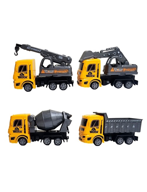 Carros Camion Construccion Juguete Niños X 4 Unidades