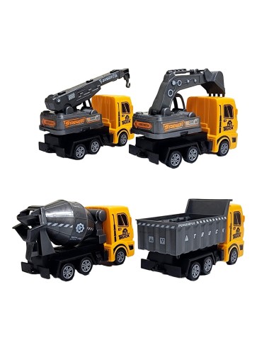 Carros Camion Construccion Juguete Niños X 4 Unidades