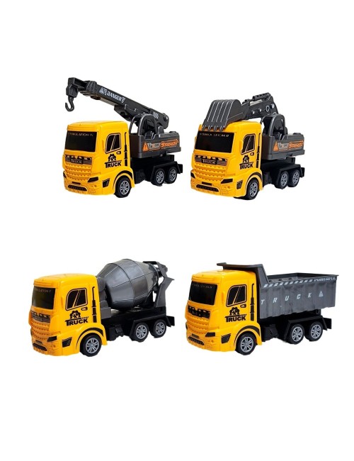 Carros Camion Construccion Juguete Niños X 4 Unidades