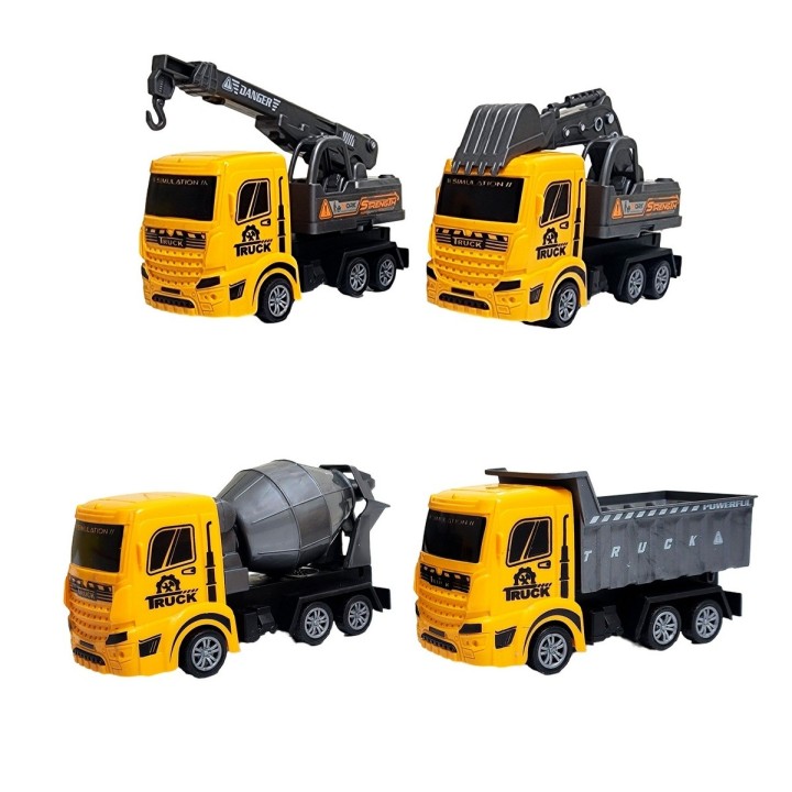 Carros Camion Construccion Juguete Niños X 4 Unidades
