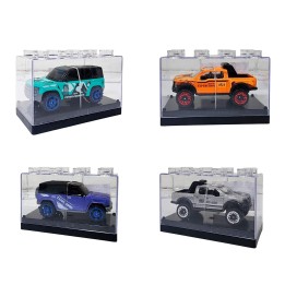 Carro Camioneta De Metal Coleccionable 4 Unidades + Estuche