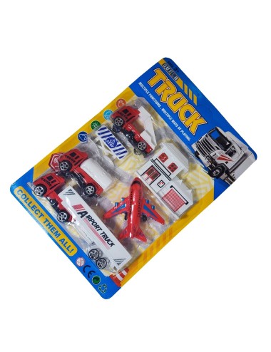 Camiones Tractomula Avion Transporte Bombero + Accesorios