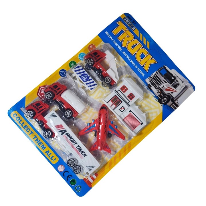 Camiones Tractomula Avion Transporte Bombero + Accesorios