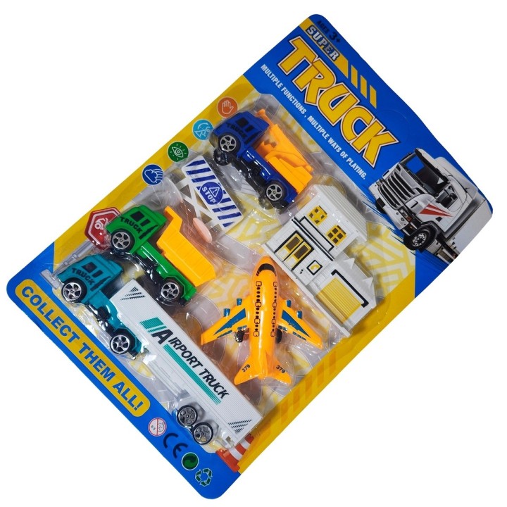 Camiones Tractomula Avion Transporte + Accesorios Juguete