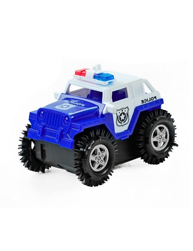 Carro Policia Tumbling Movimiento Interactivo + Baterias
