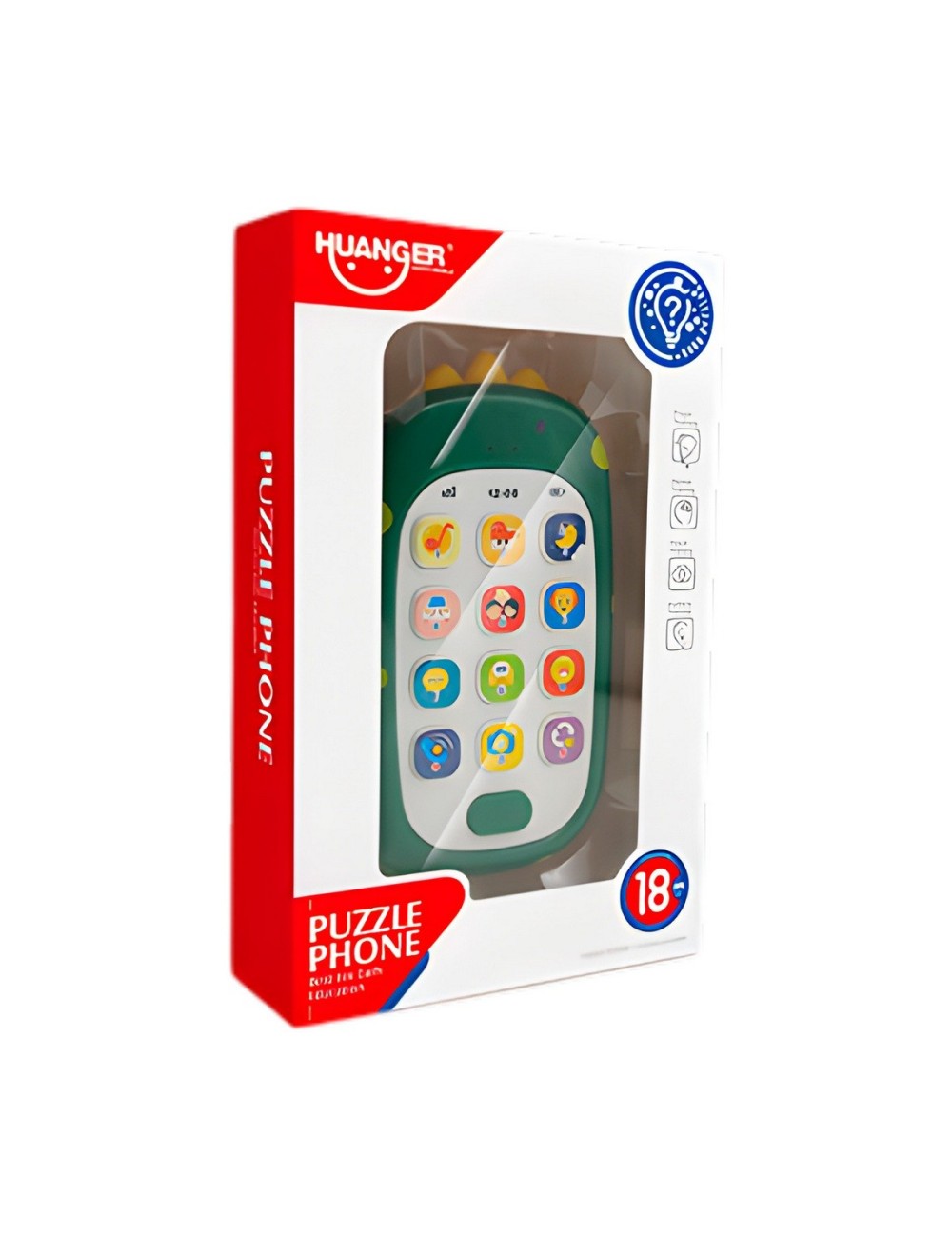 Telefono Dinosaurio Didactico Interactivo Puzzle + Baterias