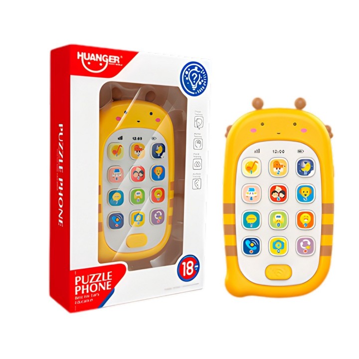 Telefono Oso Didactico Interactivo Puzzle + Baterias