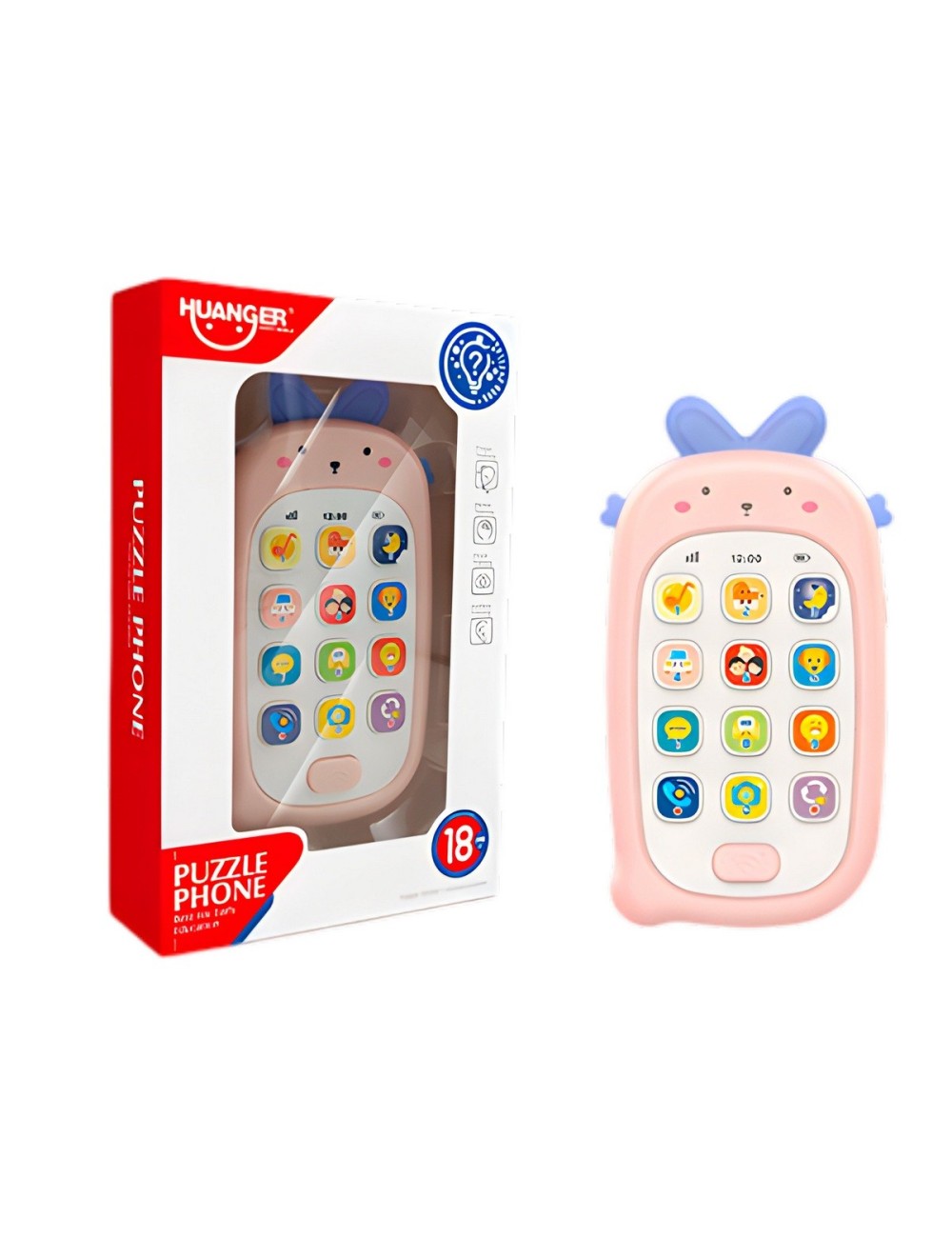 Telefono Conejo Didactico Interactivo Puzzle + Baterias