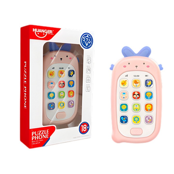 Telefono Conejo Didactico Interactivo Puzzle + Baterias