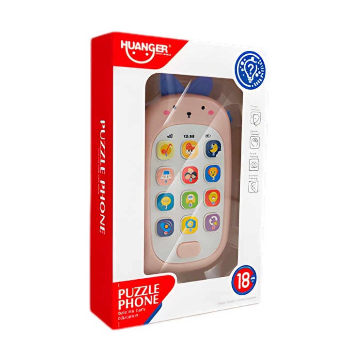 Telefono Conejo Didactico Interactivo Puzzle + Baterias