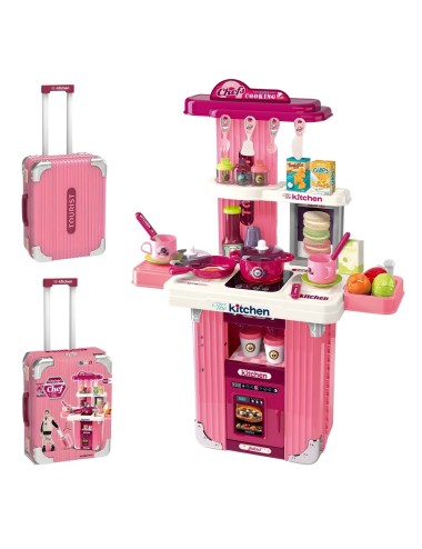 Maleta Cocina Chef Armable Portatil Juguete Niña Interactivo