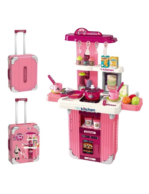 Maleta Cocina Chef Armable Portatil Juguete Niña Interactivo
