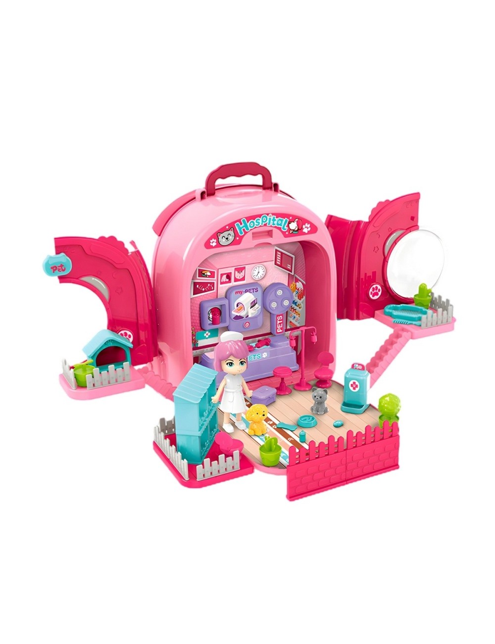 Maleta Mascota Juguete Veterinaria Interactivo Niñas Pets