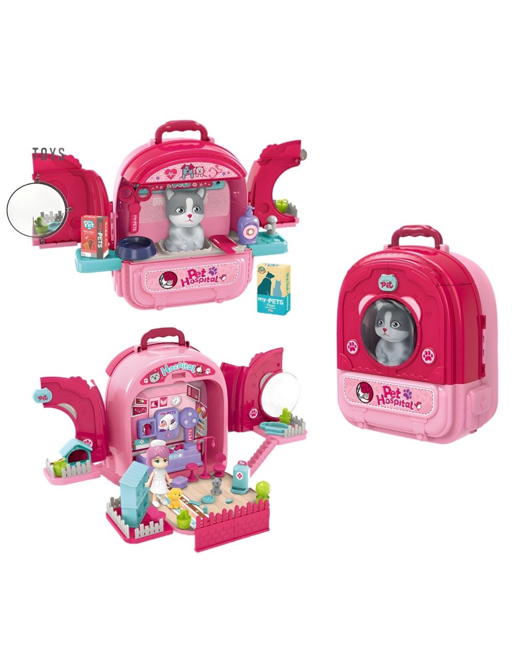 Maleta Mascota Juguete Veterinaria Interactivo Niñas Pets