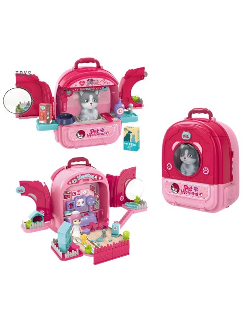 Maleta Mascota Juguete Veterinaria Interactivo Niñas Pets
