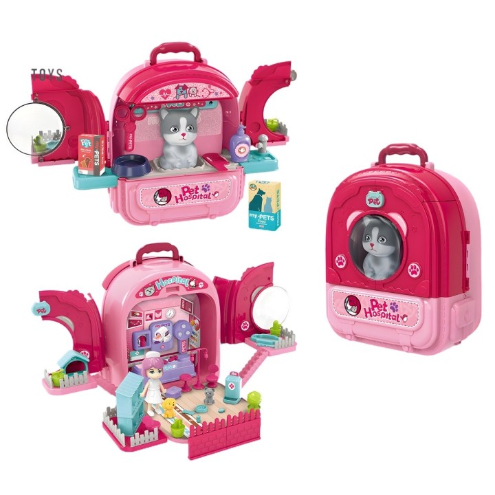 Maleta Mascota Juguete Veterinaria Interactivo Niñas Pets