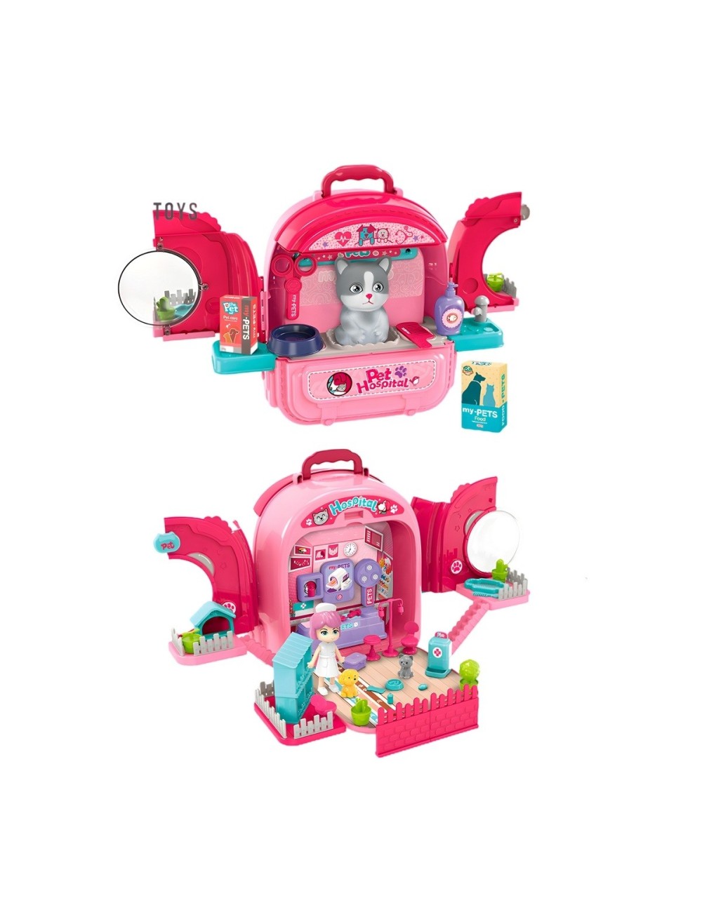 Maleta Mascota Juguete Veterinaria Interactivo Niñas Pets