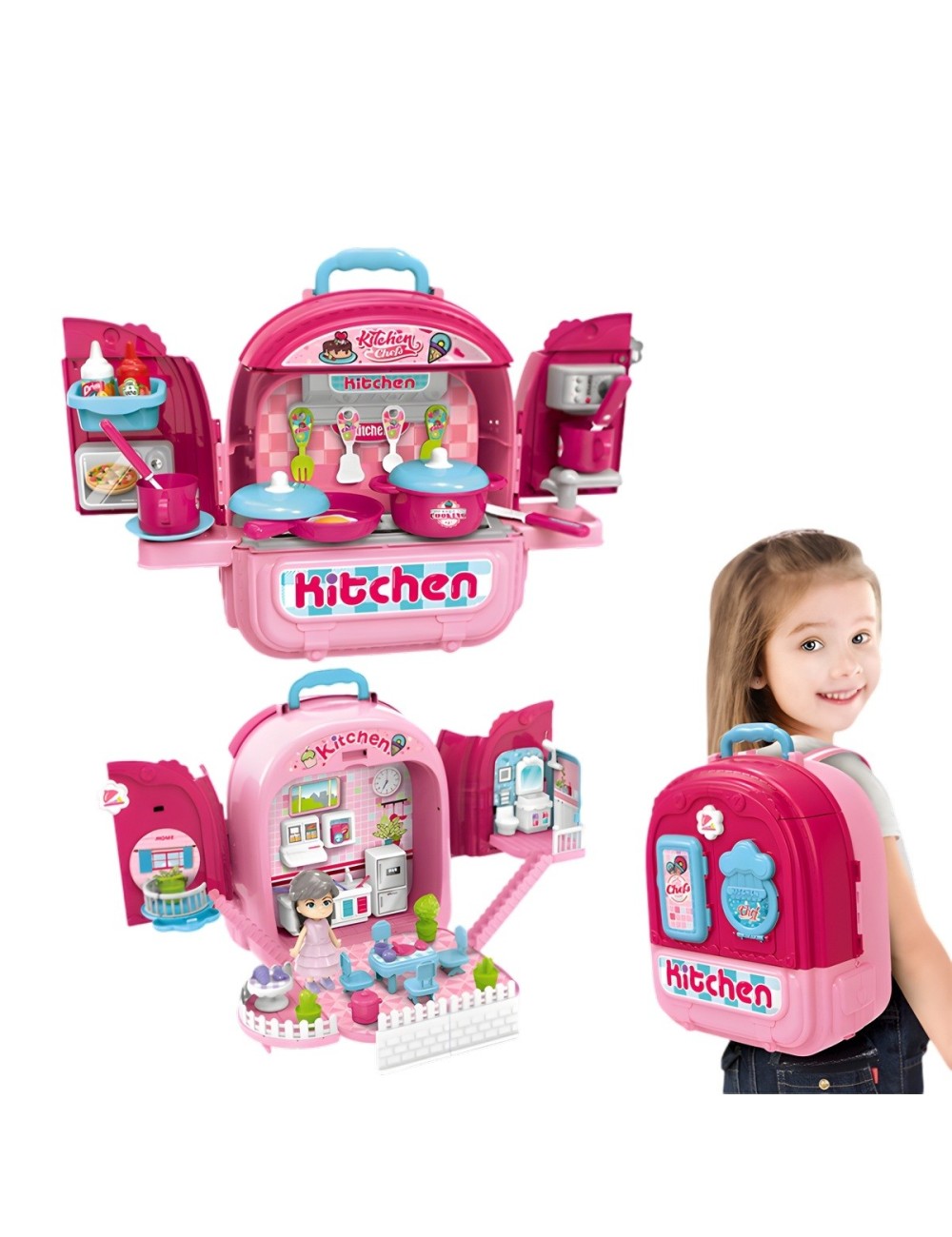 Maleta Cocina Juguete Chef Kitchen Interactivo Niñas