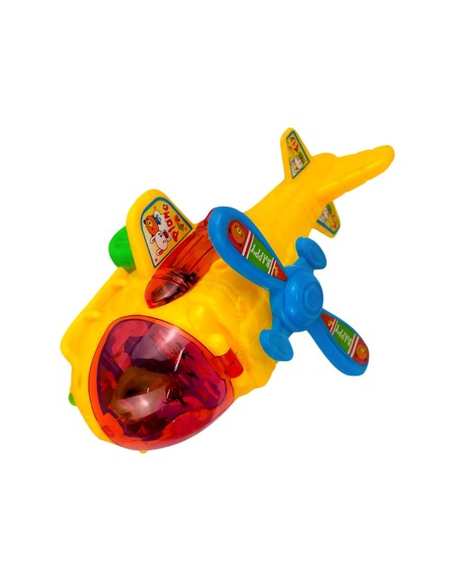Helicoptero Juguete Multicolor De Cuerda Interactivo Niños