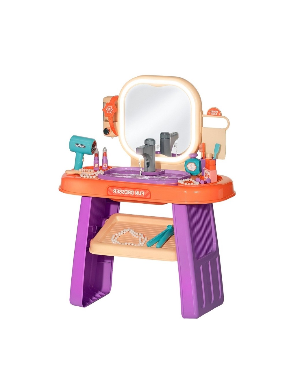 Set Maquillaje Tocador Profesional Peinador Juguete Niñas