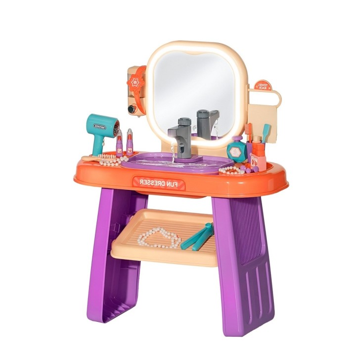 Set Maquillaje Tocador Profesional Peinador Juguete Niñas
