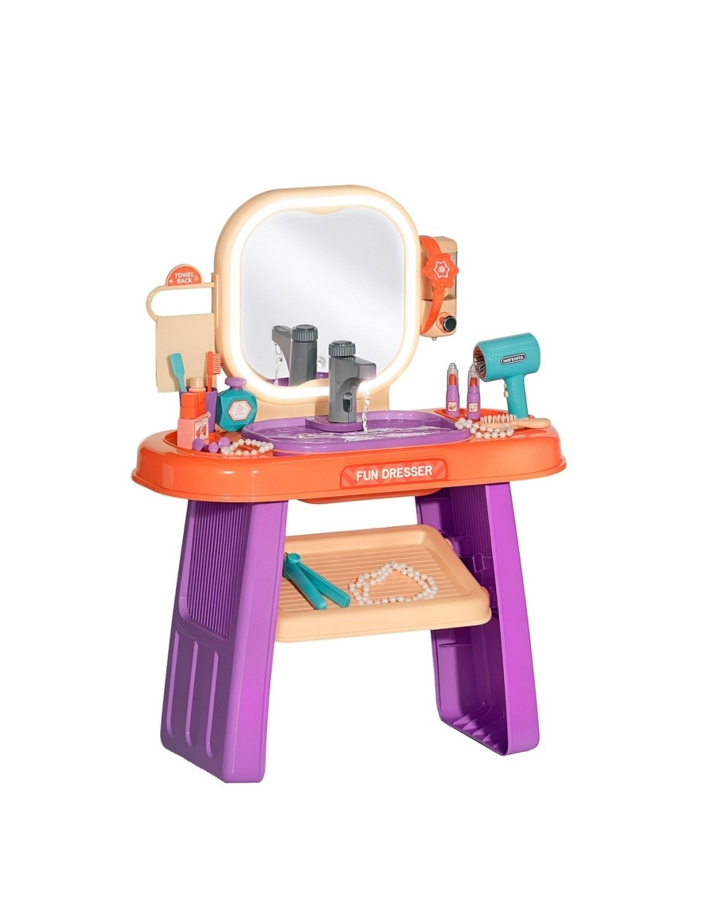 Set Maquillaje Tocador Profesional Peinador Juguete Niñas