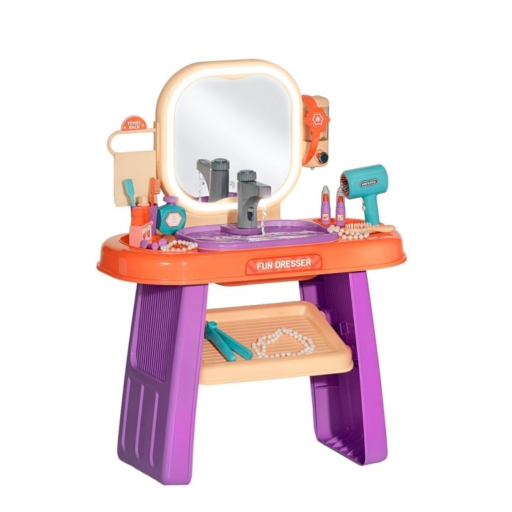 Set Maquillaje Tocador Profesional Peinador Juguete Niñas