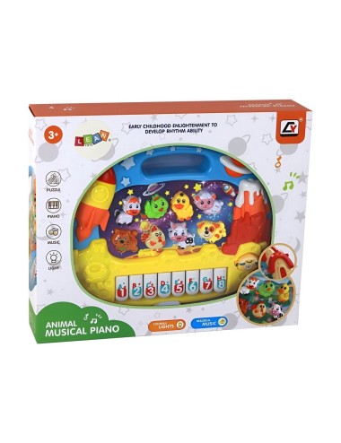 Piano Musical Animales De Granja Nave Espacial + Baterias