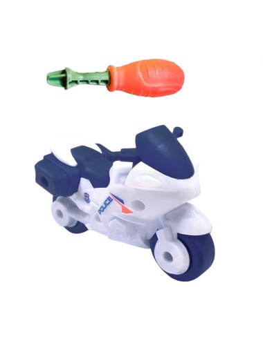 Moto Policia Juguete Armable Didactico Interactivo Niños