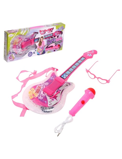 Guitarra De Juguete Con Microfono Juguete Niñas + Baterias