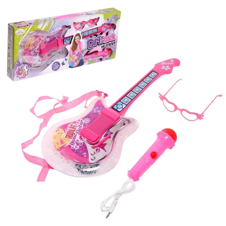 Guitarra De Juguete Con Microfono Juguete Niñas + Baterias