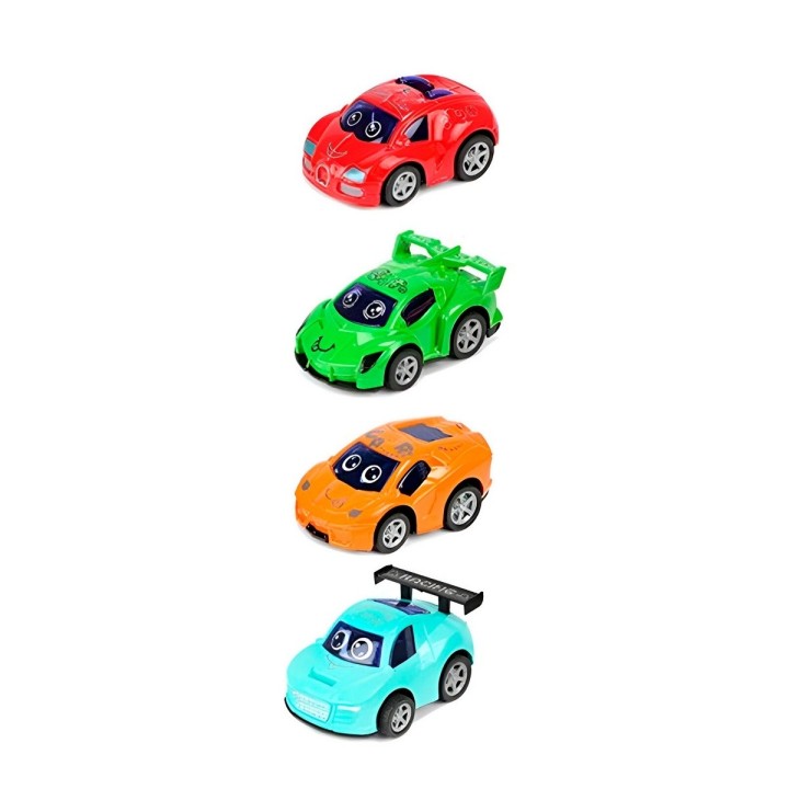 Carros De Cuerda Deportivo Ojitos Coleccion X 4 Unidades