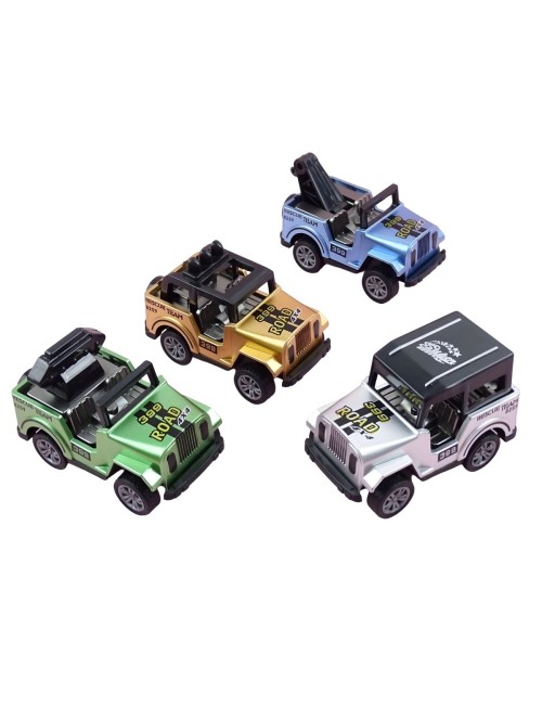 Carro Camioneta Jeep Deportiva Multicolor Juguete X 4 Unidad