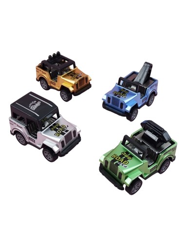Carro Camioneta Jeep Deportiva Multicolor Juguete X 4 Unidad