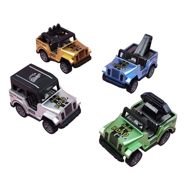 Carro Camioneta Jeep Deportiva Multicolor Juguete X 4 Unidad