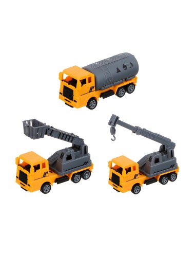 Camion Construccion Linea Amarilla Juguete Interactivo X 3 U