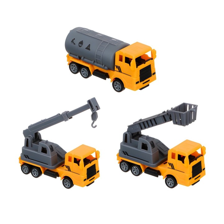 Camion Construccion Linea Amarilla Juguete Interactivo X 3 U
