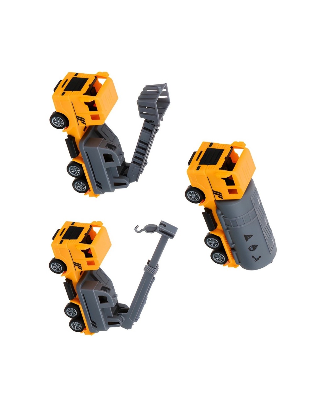 Camion Construccion Linea Amarilla Juguete Interactivo X 3 U