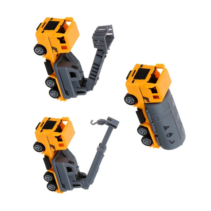 Camion Construccion Linea Amarilla Juguete Interactivo X 3 U